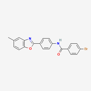 4-bromo-N-[4-(5-methyl-1,3-benzoxazol-2-yl)phenyl]benzamide