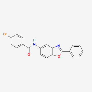 4-bromo-N-(2-phenyl-1,3-benzoxazol-5-yl)benzamide
