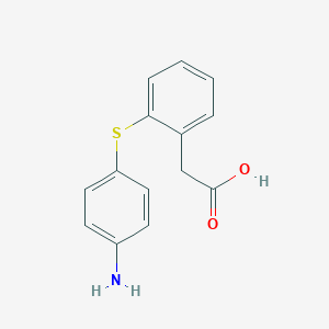 molecular formula C14H13NO2S B374591 {2-[(4-Aminophenyl)sulfanyl]phenyl}acetic acid 
