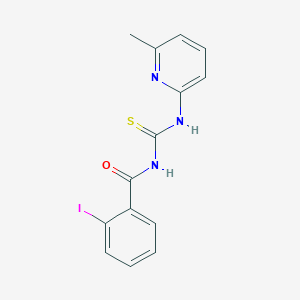 molecular formula C14H12IN3OS B3745973 2-iodo-N-{[(6-methyl-2-pyridinyl)amino]carbonothioyl}benzamide 