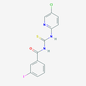 molecular formula C13H9ClIN3OS B3745976 N-{[(5-chloro-2-pyridinyl)amino]carbonothioyl}-3-iodobenzamide 