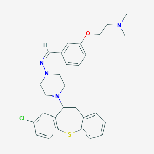 molecular formula C29H33ClN4OS B374600 2-[3-[(Z)-[4-(3-chloro-5,6-dihydrobenzo[b][1]benzothiepin-5-yl)piperazin-1-yl]iminomethyl]phenoxy]-N,N-dimethylethanamine 