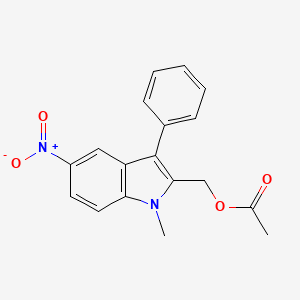 molecular formula C18H16N2O4 B3746024 (1-methyl-5-nitro-3-phenyl-1H-indol-2-yl)methyl acetate 
