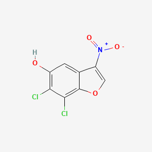 molecular formula C8H3Cl2NO4 B3746039 6,7-dichloro-3-nitro-1-benzofuran-5-ol 