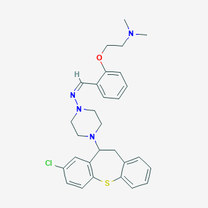 molecular formula C29H33ClN4OS B374604 2-[2-[(Z)-[4-(3-chloro-5,6-dihydrobenzo[b][1]benzothiepin-5-yl)piperazin-1-yl]iminomethyl]phenoxy]-N,N-dimethyl-ethanamine 