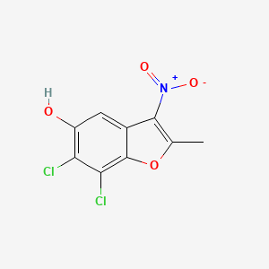 molecular formula C9H5Cl2NO4 B3746040 6,7-dichloro-2-methyl-3-nitro-1-benzofuran-5-ol 
