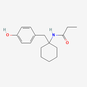 molecular formula C16H23NO2 B3746073 N-[1-(4-hydroxybenzyl)cyclohexyl]propanamide 