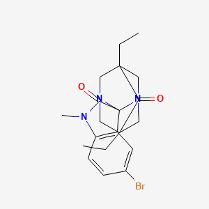 5'-bromo-5,7-diethyl-1'-methyl-6H-spiro[1,3-diazatricyclo[3.3.1.1~3,7~]decane-2,3'-indole]-2',6(1'H)-dione