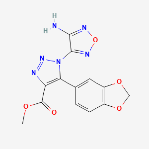 methyl 1-(4-amino-1,2,5-oxadiazol-3-yl)-5-(1,3-benzodioxol-5-yl)-1H-1,2,3-triazole-4-carboxylate