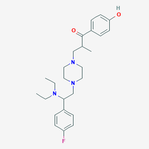 molecular formula C26H36FN3O2 B374609 3-{4-[2-(Diethylamino)-2-(4-fluorophenyl)ethyl]-1-piperazinyl}-1-(4-hydroxyphenyl)-2-methyl-1-propanone 