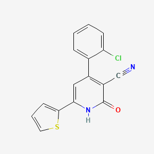 molecular formula C16H9ClN2OS B3746091 4-(2-chlorophenyl)-2-oxo-6-(2-thienyl)-1,2-dihydro-3-pyridinecarbonitrile 