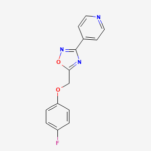 molecular formula C14H10FN3O2 B3746121 4-{5-[(4-fluorophenoxy)methyl]-1,2,4-oxadiazol-3-yl}pyridine 