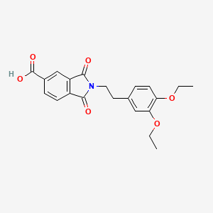 molecular formula C21H21NO6 B3746160 2-[2-(3,4-diethoxyphenyl)ethyl]-1,3-dioxo-5-isoindolinecarboxylic acid 