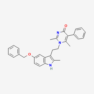 molecular formula C30H29N3O2 B3746166 1-{2-[5-(benzyloxy)-2-methyl-1H-indol-3-yl]ethyl}-2,6-dimethyl-5-phenylpyrimidin-4(1H)-one 