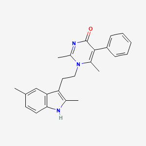 molecular formula C24H25N3O B3746169 1-[2-(2,5-dimethyl-1H-indol-3-yl)ethyl]-2,6-dimethyl-5-phenylpyrimidin-4(1H)-one 