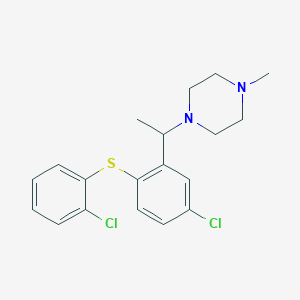 1-(1-{5-Chloro-2-[(2-chlorophenyl)sulfanyl]phenyl}ethyl)-4-methylpiperazine