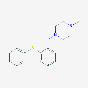 molecular formula C18H22N2S B374620 2-[(4-Methyl-1-piperazinyl)methyl]phenyl phenyl sulfide 
