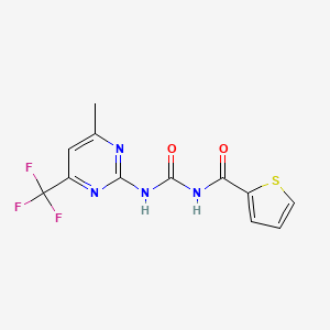 molecular formula C12H9F3N4O2S B3746209 N-({[4-methyl-6-(trifluoromethyl)pyrimidin-2-yl]amino}carbonyl)thiophene-2-carboxamide 