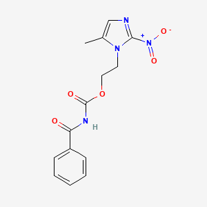 molecular formula C14H14N4O5 B3746217 2-(5-methyl-2-nitro-1H-imidazol-1-yl)ethyl benzoylcarbamate CAS No. 696645-94-0