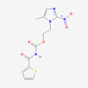 molecular formula C12H12N4O5S B3746220 2-(5-methyl-2-nitro-1H-imidazol-1-yl)ethyl (2-thienylcarbonyl)carbamate CAS No. 696646-08-9