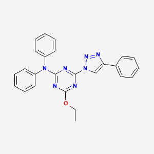 molecular formula C25H21N7O B3746225 4-ethoxy-N,N-diphenyl-6-(4-phenyl-1H-1,2,3-triazol-1-yl)-1,3,5-triazin-2-amine 