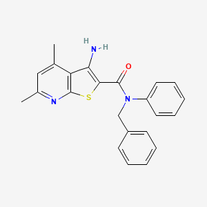 molecular formula C23H21N3OS B3746228 3-amino-N-benzyl-4,6-dimethyl-N-phenylthieno[2,3-b]pyridine-2-carboxamide 