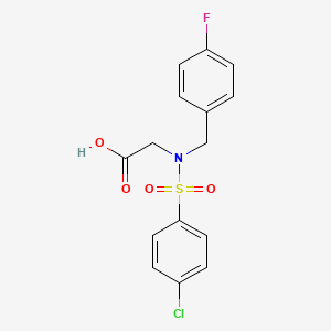 N-[(4-chlorophenyl)sulfonyl]-N-(4-fluorobenzyl)glycine