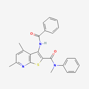 molecular formula C24H21N3O2S B3746244 3-(benzoylamino)-N,4,6-trimethyl-N-phenylthieno[2,3-b]pyridine-2-carboxamide 