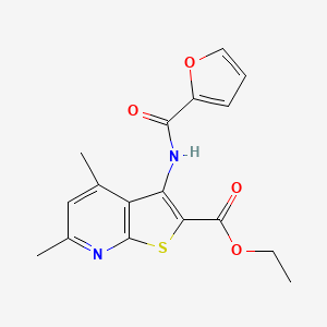 molecular formula C17H16N2O4S B3746246 ethyl 3-(2-furoylamino)-4,6-dimethylthieno[2,3-b]pyridine-2-carboxylate 