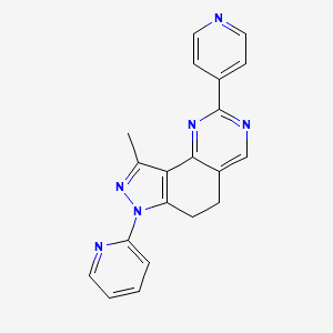 molecular formula C20H16N6 B3746255 9-methyl-7-pyridin-2-yl-2-pyridin-4-yl-6,7-dihydro-5H-pyrazolo[3,4-h]quinazoline 