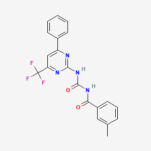 molecular formula C20H15F3N4O2 B3746270 3-methyl-N-({[4-phenyl-6-(trifluoromethyl)pyrimidin-2-yl]amino}carbonyl)benzamide 