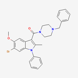 3-[(4-benzylpiperazin-1-yl)carbonyl]-6-bromo-5-methoxy-2-methyl-1-phenyl-1H-indole