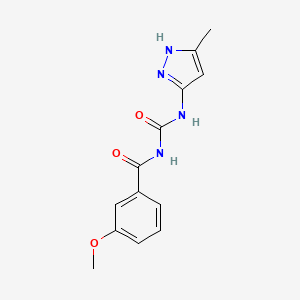 molecular formula C13H14N4O3 B3746280 3-methoxy-N-{[(5-methyl-1H-pyrazol-3-yl)amino]carbonyl}benzamide 