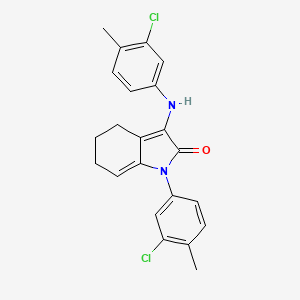 1-(3-chloro-4-methylphenyl)-3-[(3-chloro-4-methylphenyl)amino]-1,4,5,6-tetrahydro-2H-indol-2-one