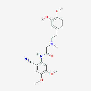 molecular formula C22H27N3O5 B3746301 N~1~-(2-cyano-4,5-dimethoxyphenyl)-N~2~-[2-(3,4-dimethoxyphenyl)ethyl]-N~2~-methylglycinamide 