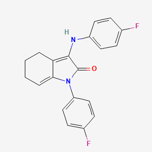 molecular formula C20H16F2N2O B3746302 1-(4-fluorophenyl)-3-[(4-fluorophenyl)amino]-1,4,5,6-tetrahydro-2H-indol-2-one 