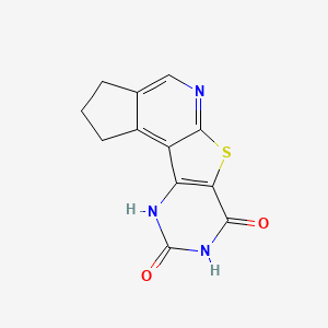 molecular formula C12H9N3O2S B3746307 2,3-dihydro-1H-cyclopenta[4',5']pyrido[3',2':4,5]thieno[3,2-d]pyrimidine-7,9-diol 