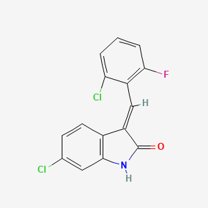 molecular formula C15H8Cl2FNO B3746326 6-chloro-3-(2-chloro-6-fluorobenzylidene)-1,3-dihydro-2H-indol-2-one 