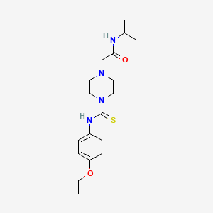 molecular formula C18H28N4O2S B3746339 2-(4-{[(4-ethoxyphenyl)amino]carbonothioyl}-1-piperazinyl)-N-isopropylacetamide 