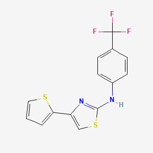 molecular formula C14H9F3N2S2 B3746342 4-(2-thienyl)-N-[4-(trifluoromethyl)phenyl]-1,3-thiazol-2-amine 