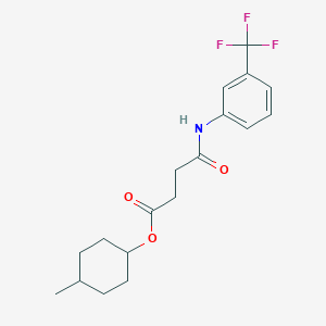 molecular formula C18H22F3NO3 B3746348 4-methylcyclohexyl 4-oxo-4-{[3-(trifluoromethyl)phenyl]amino}butanoate 
