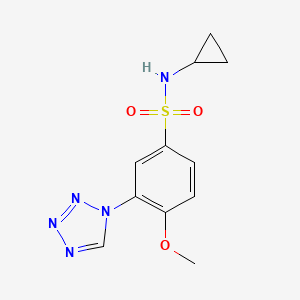 molecular formula C11H13N5O3S B3746355 N-cyclopropyl-4-methoxy-3-(1H-tetrazol-1-yl)benzenesulfonamide 