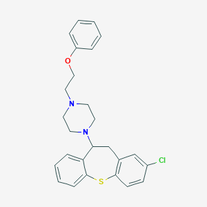 molecular formula C26H27ClN2OS B374638 2-[4-(2-Chloro-10,11-dihydrodibenzo[b,f]thiepin-10-yl)-1-piperazinyl]ethyl phenyl ether 