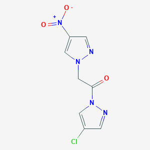molecular formula C8H6ClN5O3 B3746384 4-chloro-1-[(4-nitro-1H-pyrazol-1-yl)acetyl]-1H-pyrazole 