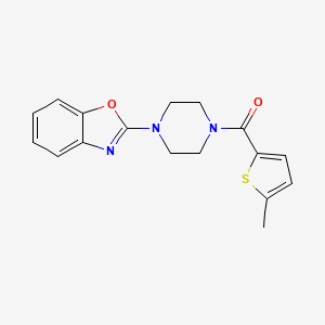 2-{4-[(5-methyl-2-thienyl)carbonyl]piperazin-1-yl}-1,3-benzoxazole