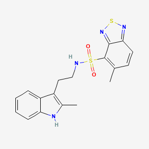 molecular formula C18H18N4O2S2 B3746391 5-methyl-N-[2-(2-methyl-1H-indol-3-yl)ethyl]-2,1,3-benzothiadiazole-4-sulfonamide 