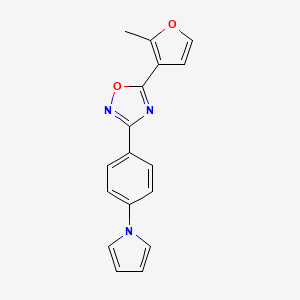 molecular formula C17H13N3O2 B3746409 5-(2-methyl-3-furyl)-3-[4-(1H-pyrrol-1-yl)phenyl]-1,2,4-oxadiazole 