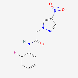 molecular formula C11H9FN4O3 B3746411 N-(2-fluorophenyl)-2-(4-nitro-1H-pyrazol-1-yl)acetamide 
