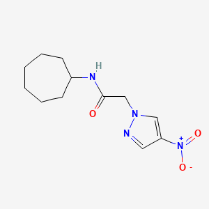 molecular formula C12H18N4O3 B3746414 N-cycloheptyl-2-(4-nitro-1H-pyrazol-1-yl)acetamide 