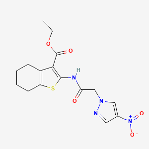 ethyl 2-{[(4-nitro-1H-pyrazol-1-yl)acetyl]amino}-4,5,6,7-tetrahydro-1-benzothiophene-3-carboxylate